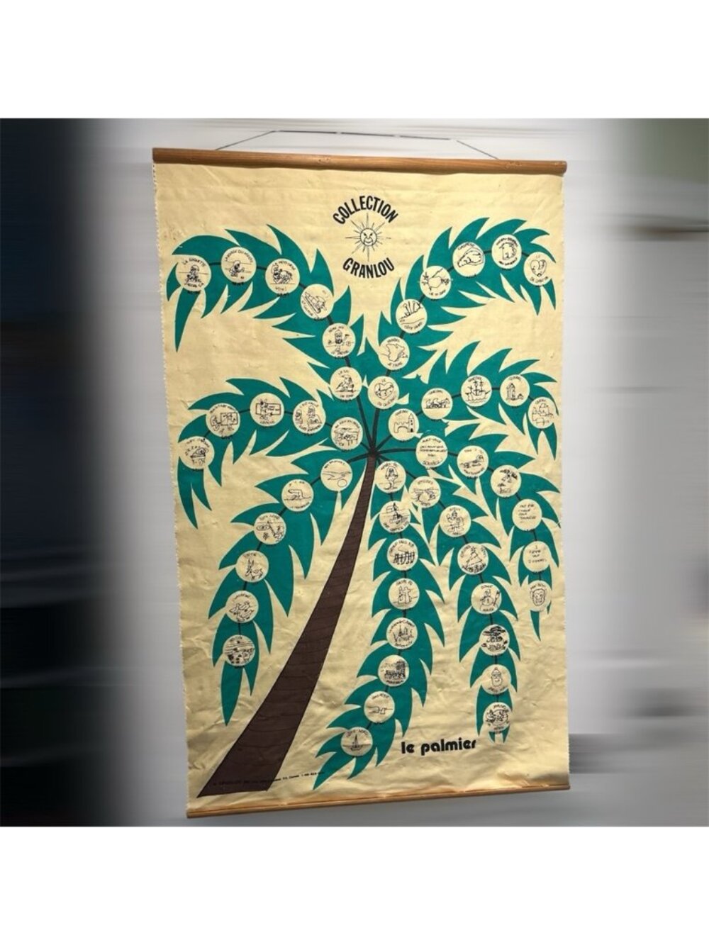 Vintage COLLECTION GRANLOU le palmier the palm tree Tapestry Canada Quebec Pin